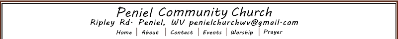 Welcome to Peniel Community Church!